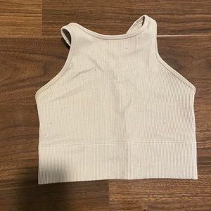 Beige hollister ribbed top